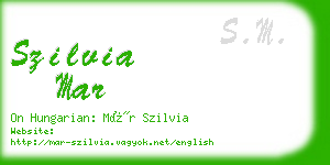 szilvia mar business card